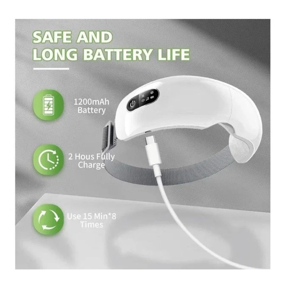 NEW SEALED NOWWISH Eye Massager EM-006 Heat Vibration Bluetooth Music Foldable